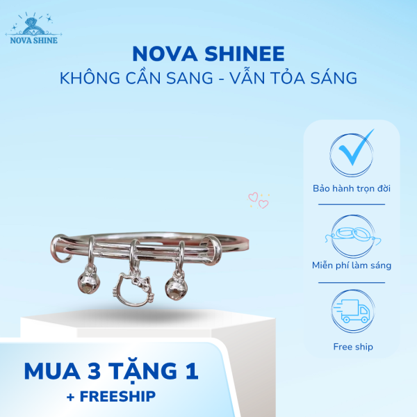 Vòng tay mặt dây chuyền đơn giản Hello Kitty