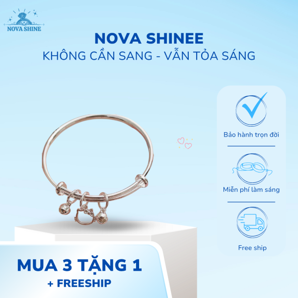Vòng tay mặt dây chuyền đơn giản Hello Kitty